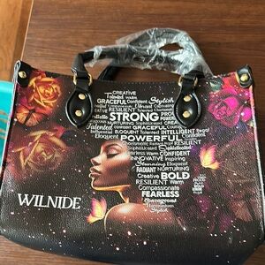 Black and Multicolor Women's Bag